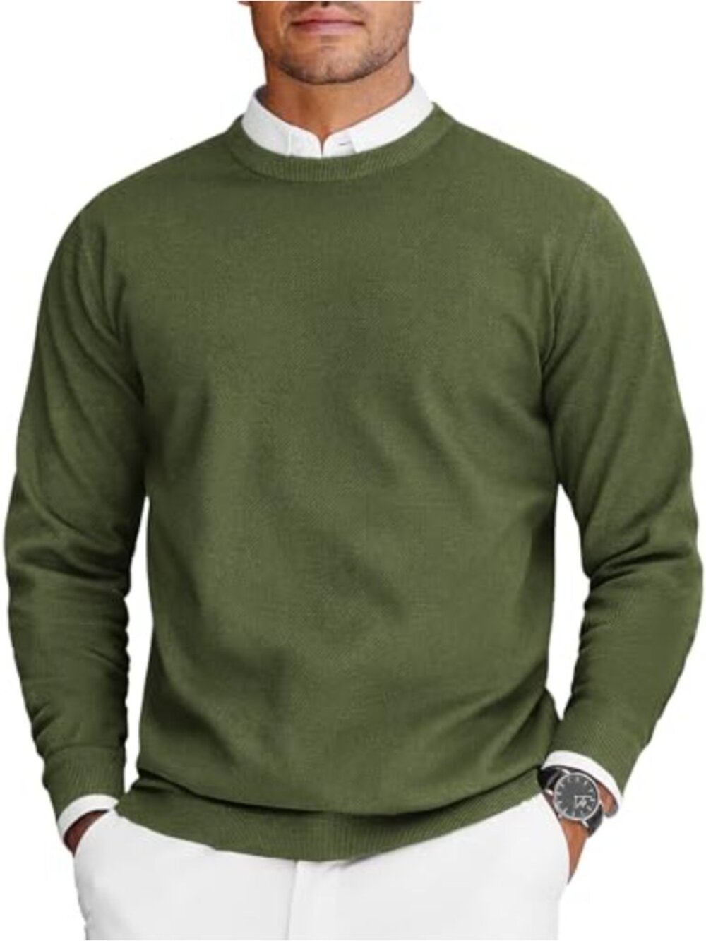 Men's Lightweight Knit Pullover Sweater Slim Fit Crewneck Long Sleeve